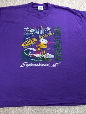 Vintage 90’s single stitch Warehouse Purple Crewneck Tee From Hollywood